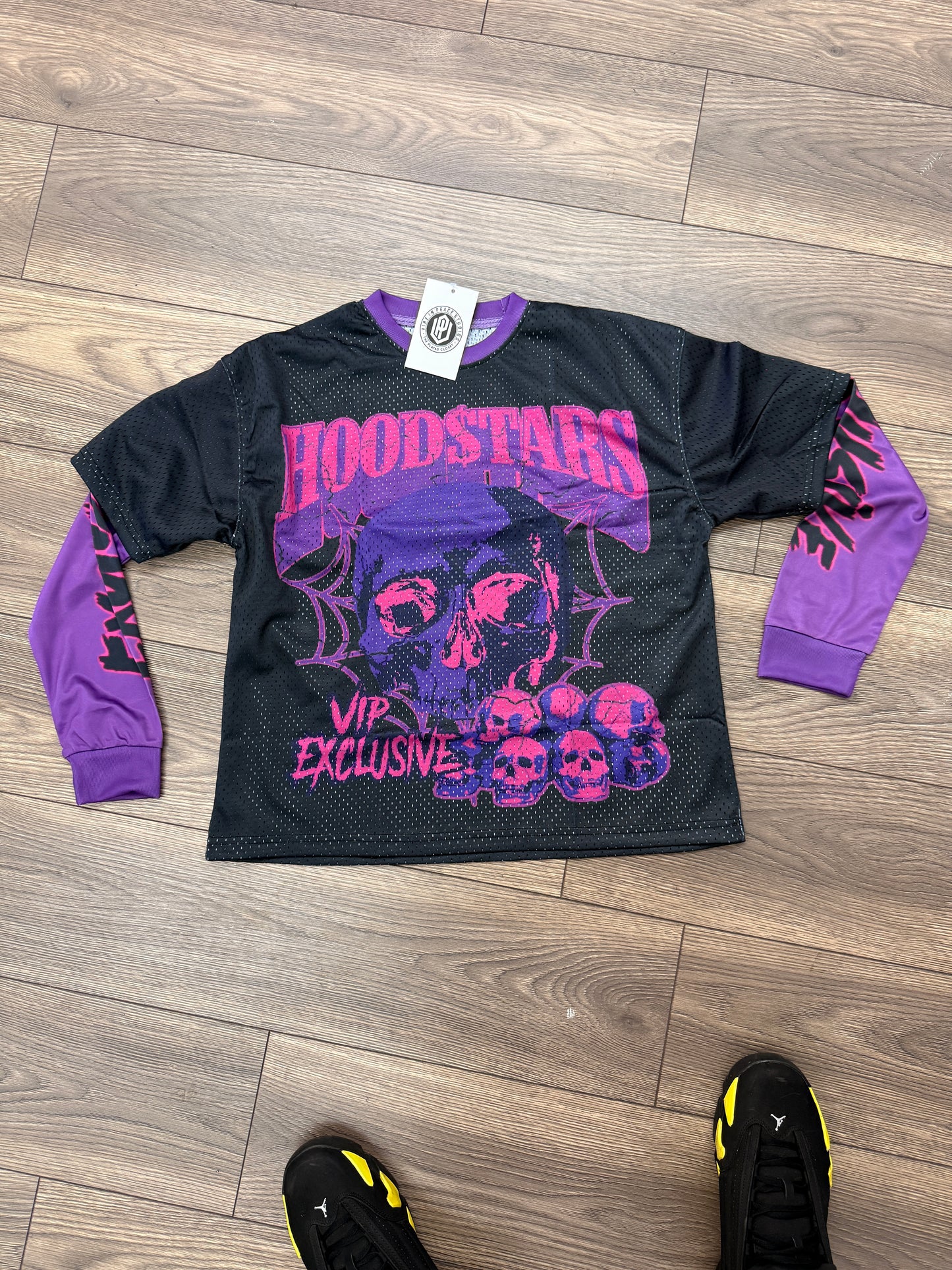 HoodStar Mesh Double Layer Tee (Purple/Black)