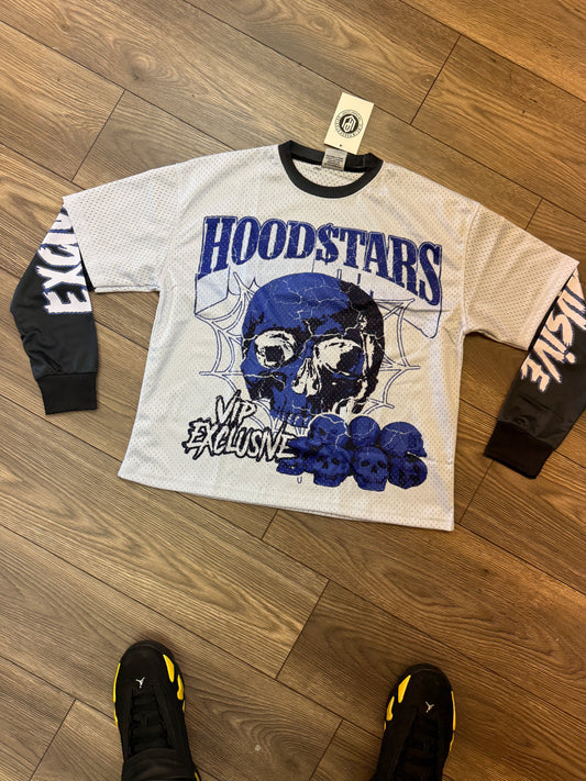 HoodStar Mesh Double Layer Tee (Blue/White)